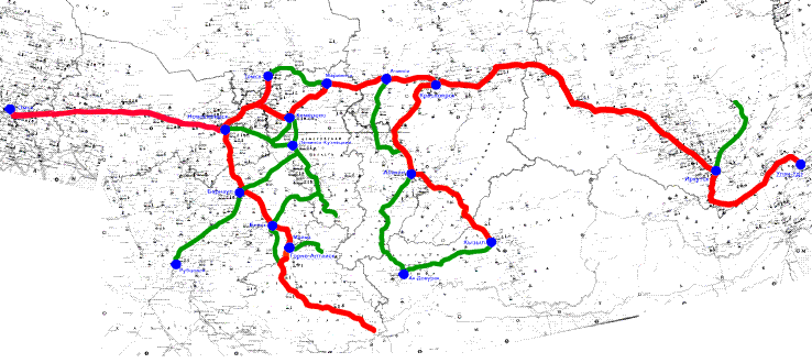  арта-схема автодороги ћ-53, 83 км. - ќбской