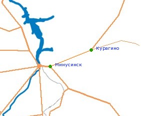  арта-схема автодороги ћинусинск -  урагино