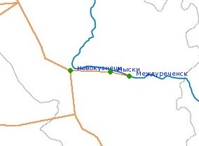  арта-схема автодороги Ќовокузнецк - ћеждуреченск