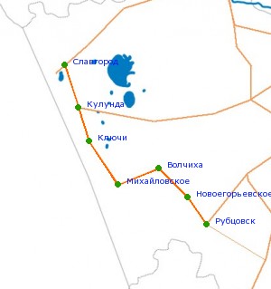  арта-схема автодороги —лавгород - –убцовск