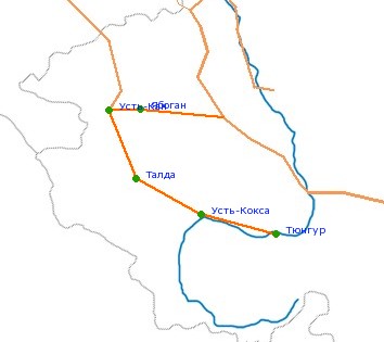  арта-схема автодороги ћ-52, 611 км (“уэкта) - “юнгур