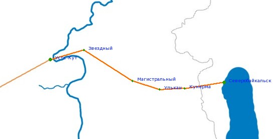  арта-схема автодороги ”сть- ут - —еверобайкальск