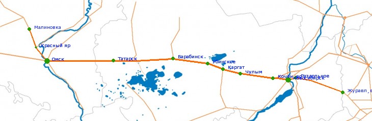 Карта трасса ленинск кузнецкий новосибирск